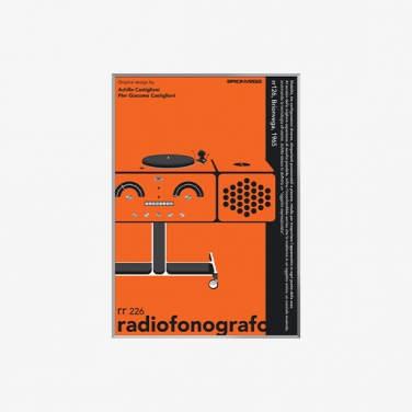 브리온베가 라디오포노그라포 rr-226 포스터 오렌지 A1 실버 프레임