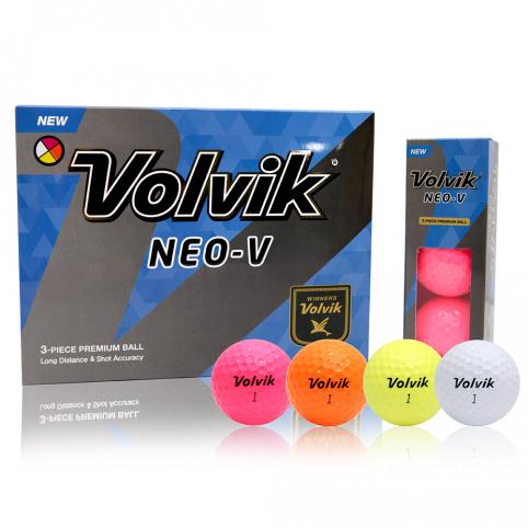 볼빅 네오브이 NEO-V 3피스 골프공 유광 컬러 화이트 12구